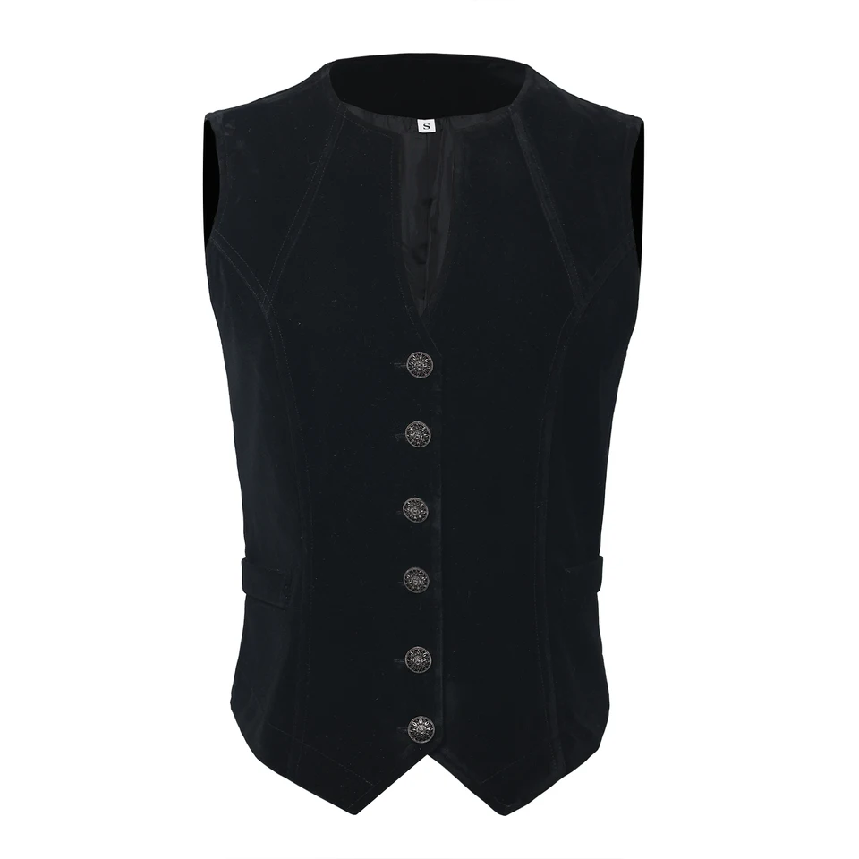 Chaleco de terciopelo vintage para mujer, cuello en V, sin mangas, corte ajustado, casual 6