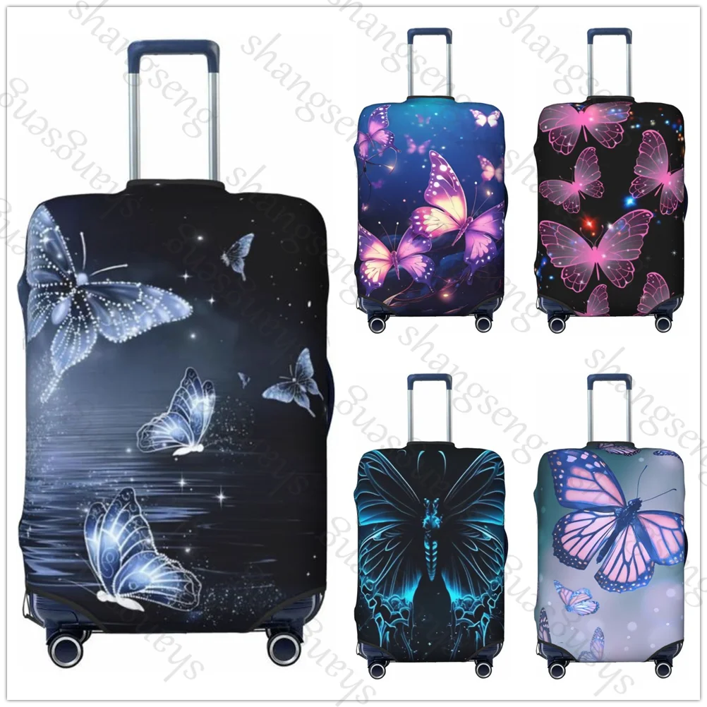 

Butterfly flower Thick Elastic Luggage Protective Cover Zipper Suit For 18-32in Bag Suitcase Covers Trolley Cover Travel