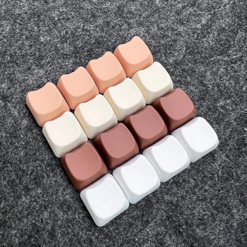 MAO PBT Cats Head Shaped Keycaps Square Thermals Sublimations Keycaps for Mechanical Keyboards Customization