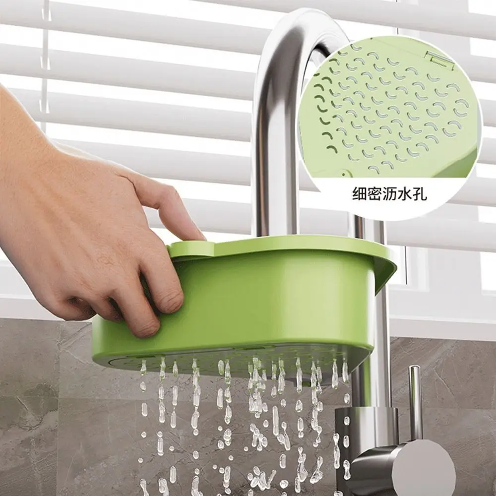

2 in 1 Sink Strainer Basket Triangle Detachable Kitchen Garbage Filter Punch-free Multifunctional Food Residue Separator