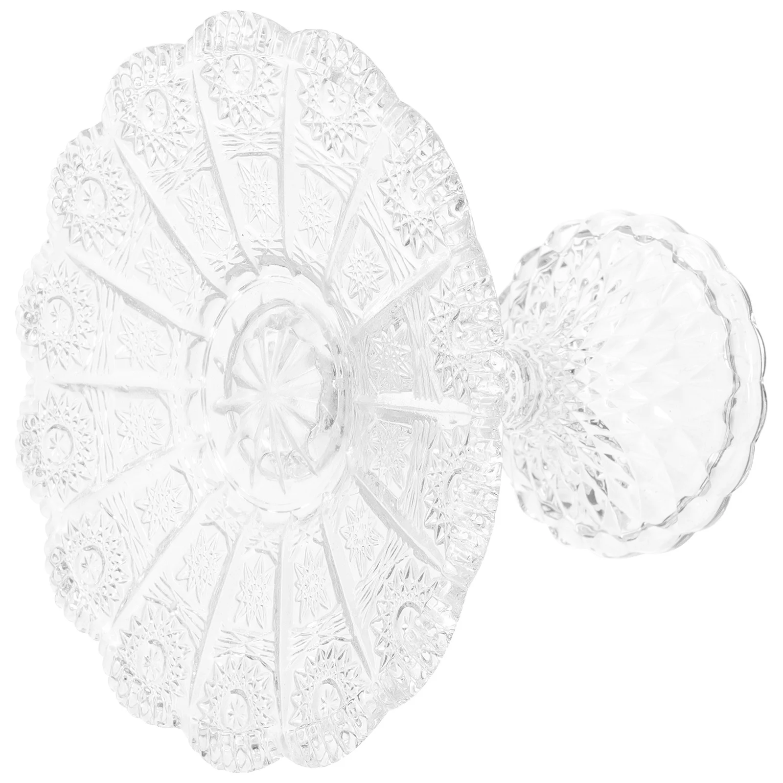 

Sturdy Glass Fruit Tray with Retro Design Smooth Edge Dessert Holder for Banquet Cake Dried Fruit Serving Plate
