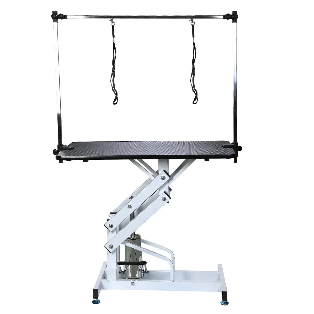 Large Breed Dog Grooming Table, Airow Surface, Hydraulic Lifting Veterinary Pet Grooming Desk