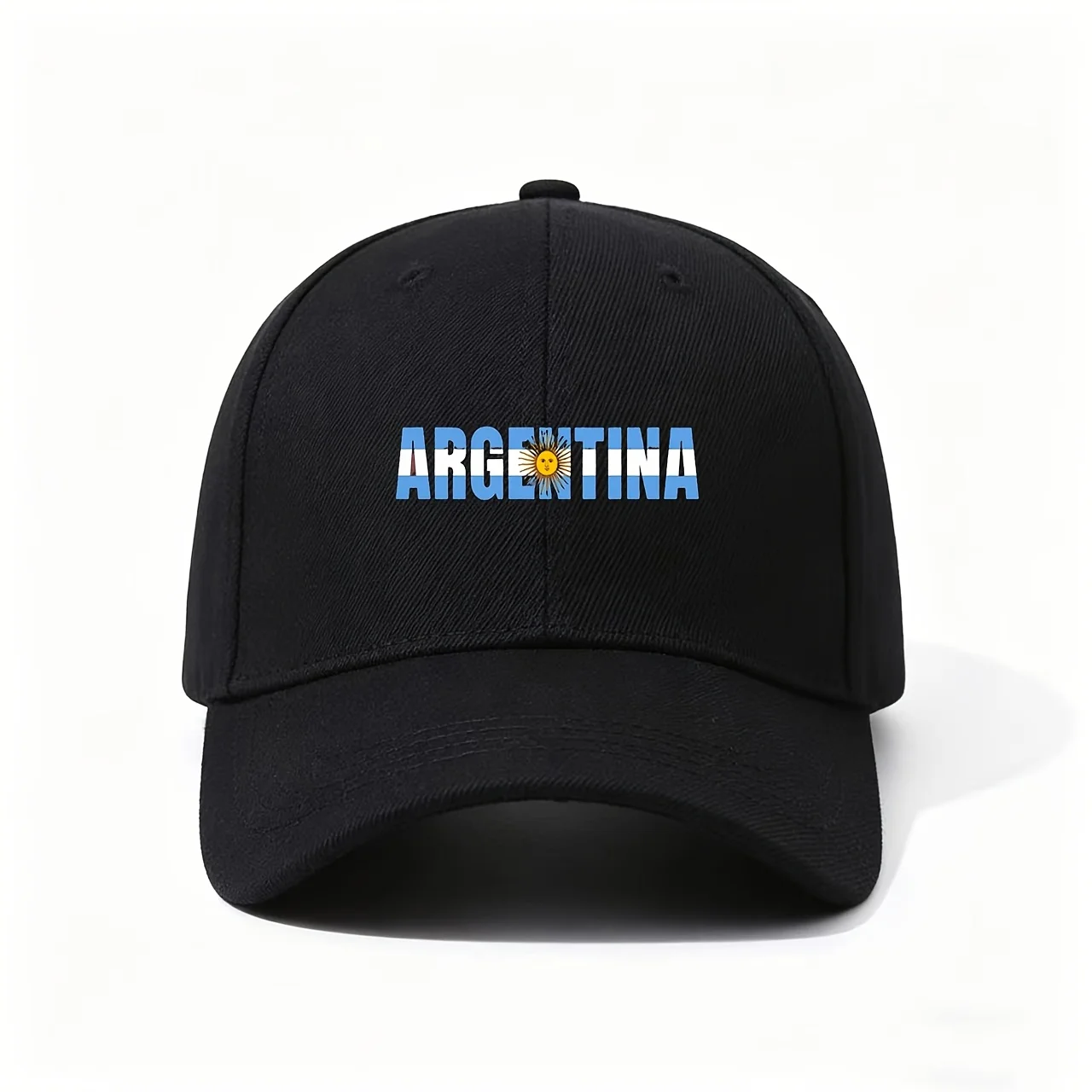 Baseball Cap, with the Word ARGENTINA Designed in the Country S Flag Colors Featuring the Sun Symbol, Patriotic and Vibrant, Sof