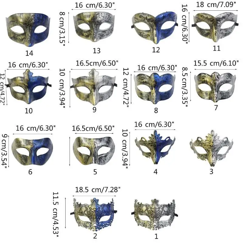 Maschesi da maschera da 39bb maschere Halloween Masches da festa Natale Maschere Mardi Gras Masches