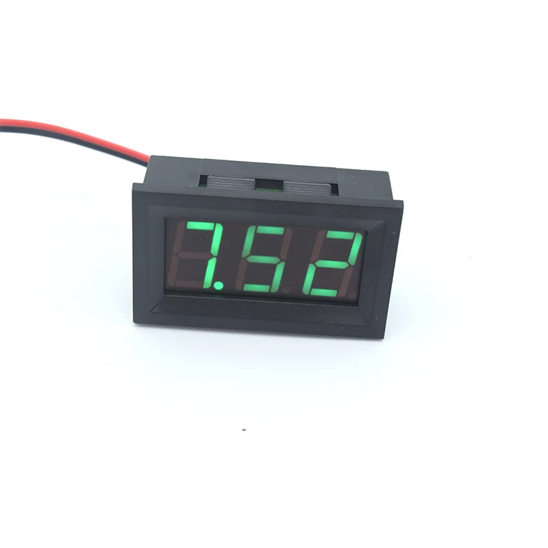 Mini Digital Voltmeter Tester DC 4.5V-30V Digital Voltmeter Voltage Panel Meter Red/Blue/Green 0.28/0.36/0.56in Motorcycle Car