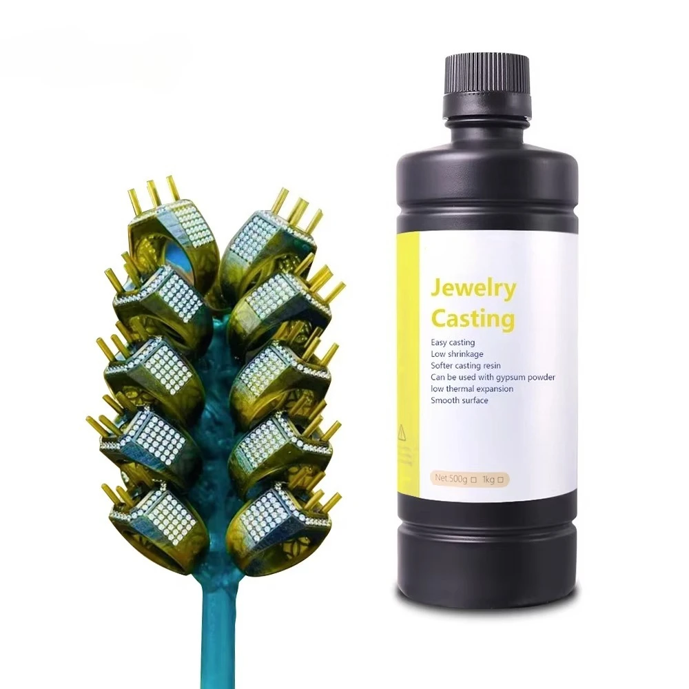 1kg UV Photosensitive Castable Wax Material Jewelry Model 3D Printing Resin For Casting Production Work