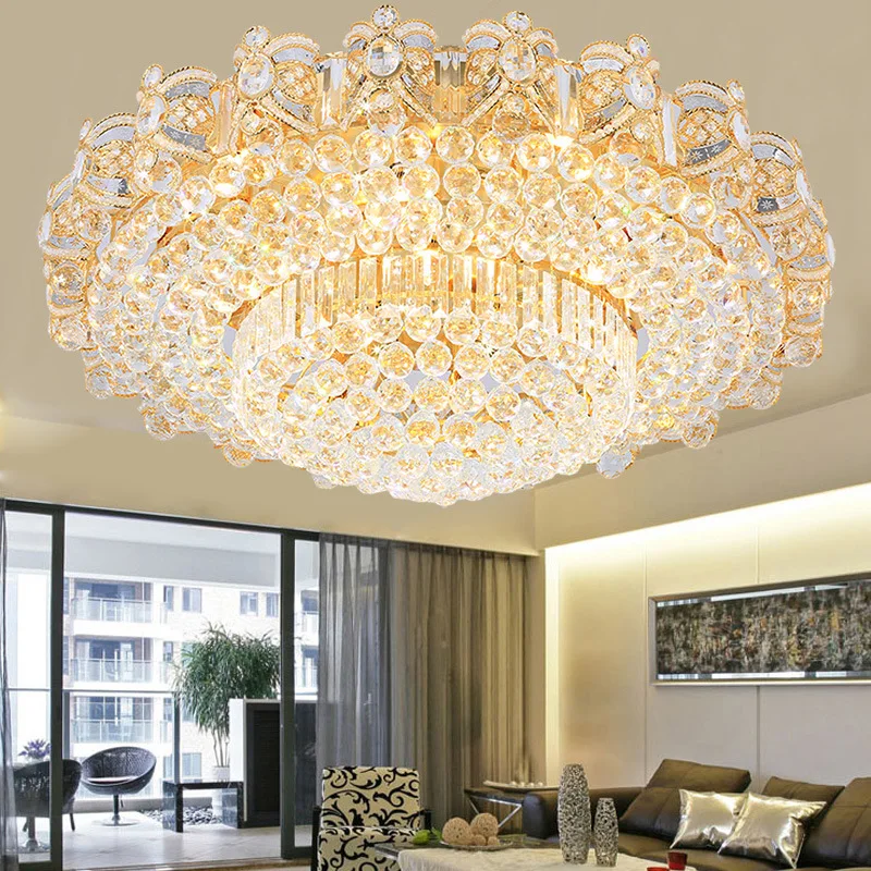 

Light luxury crystal modern simple living room lamp master bedroom atmospheric ceiling lamp