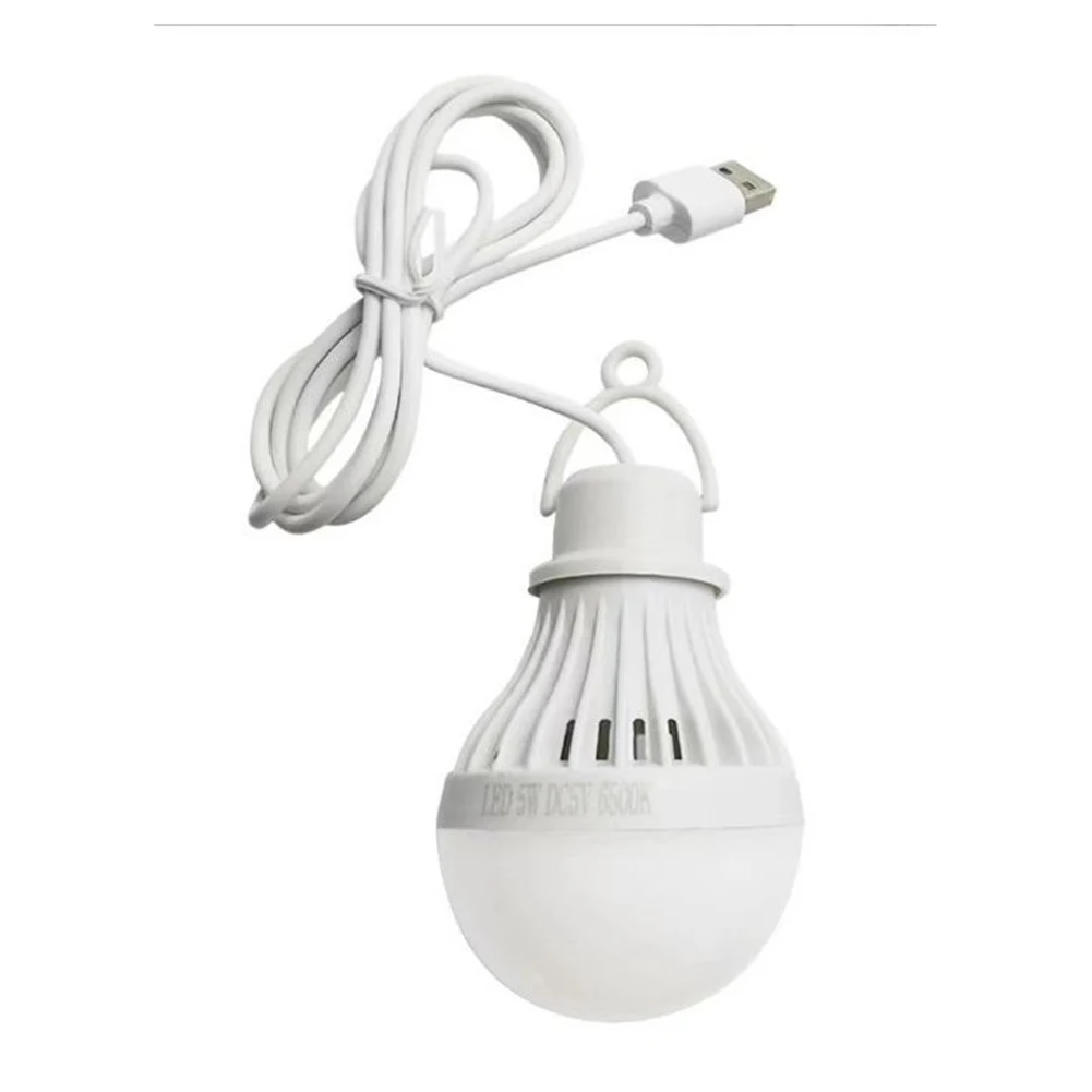 

5 V 5 W Outdoor USB LED Lamp Bulbs High Brightness Light Hook Up Camping Fishing Portable Lantern Night Lights
