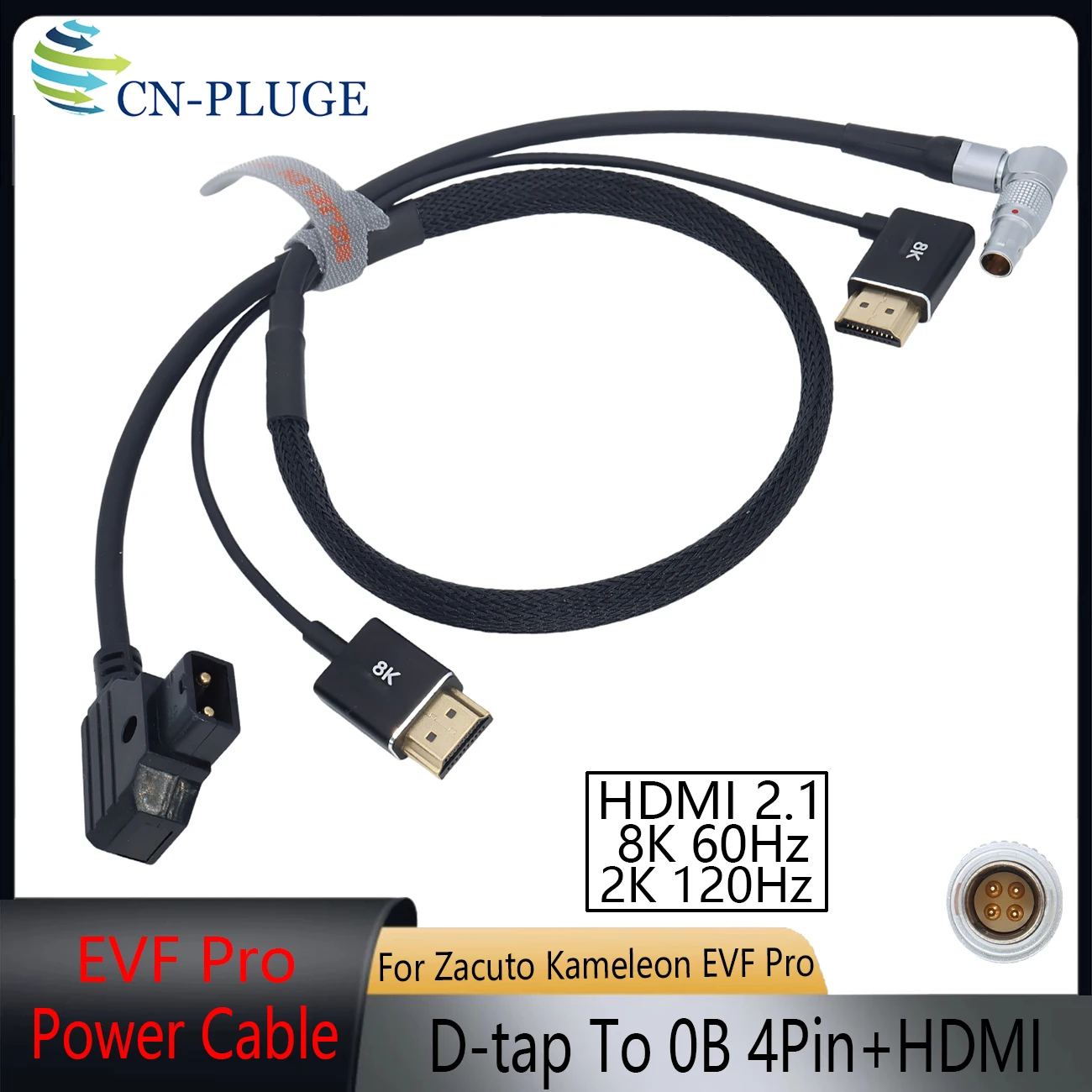 Hdmi Cable 2.1 - Cable D-tapTo 0B de 4 pines