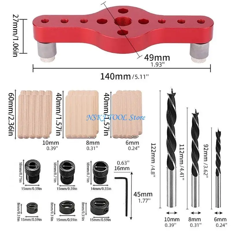 L8RC Dowel Jig Line Center Center Center Mort