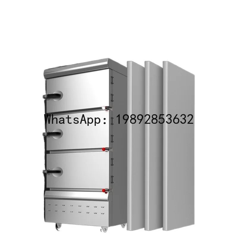 

YY Commercial steamer, seafood stew & soup double-door steamer, large capacity steaming cart, restaurant steamer