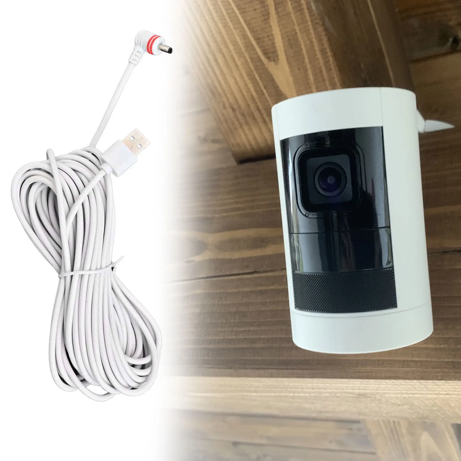 كابل طاقة 7 6 م/10 م مع محول متوافق مع سلسلة كاميرا Ring Spotlight مقاومة للعوامل الجوية والشحن الآمن