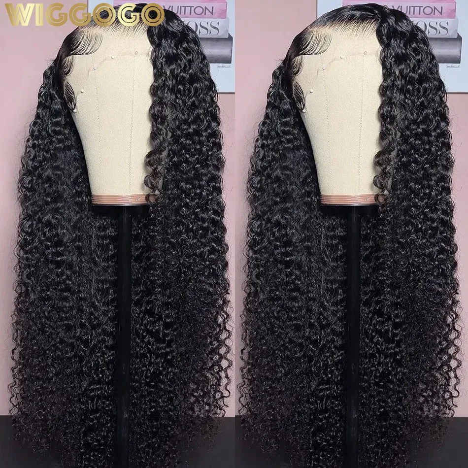 Wiggogo 40 Inch Curly Lace Front Human Hair Wig 13x4 Deep Wave Frontal Wig 13X6 Hd Lace Frontal Wig 4X4 5X5 Closure Wig