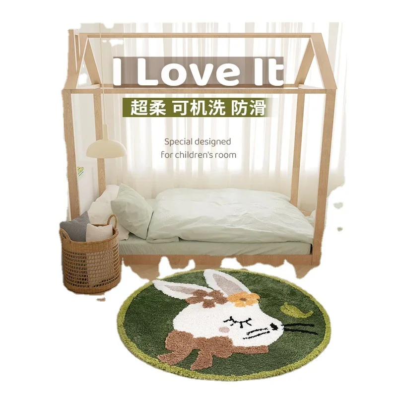 YY Children's Room Bedside Blanket Baby Room Boys and Girls Skin-Friendly round Non-Slip Carpet