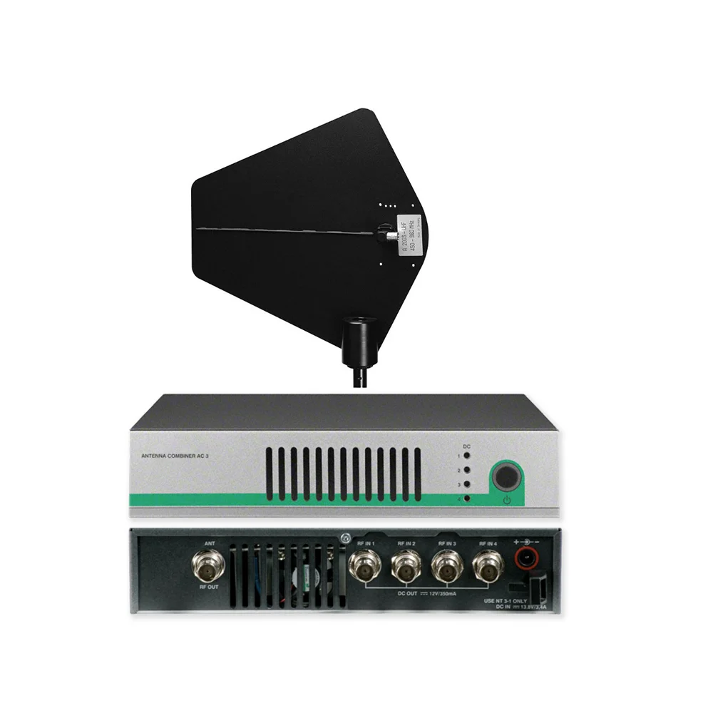 Active Antenna Combiner with DC Power Distribution In-Ear Surveillance System Transmitters for Sennheiser AC3 Antenna Booster