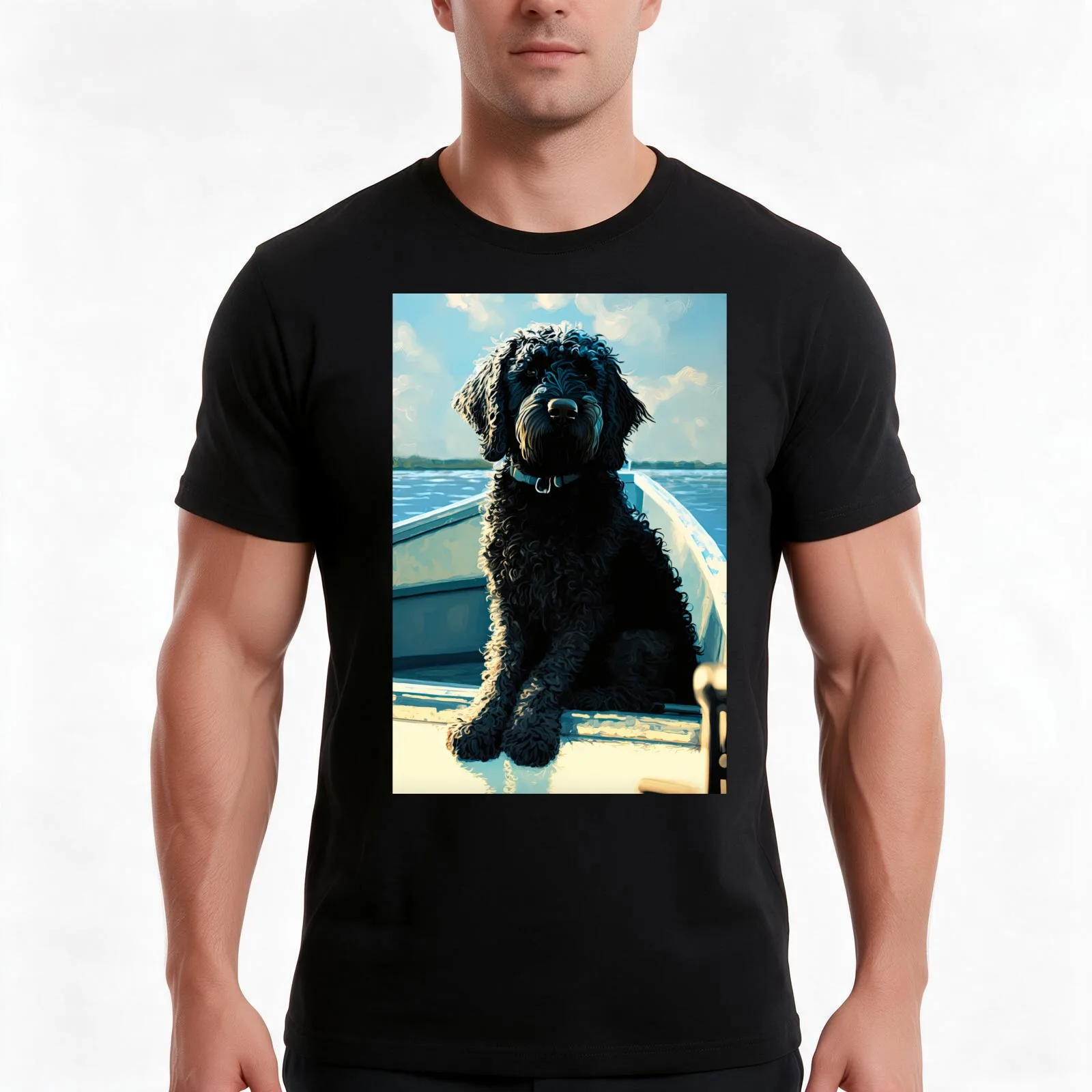 Beacon the Doodle Dog T-Shirt, Summer Casual Cotton Tee, Oversized Streetwear Tops, Vintage Graphic Print, Unisex Men Women