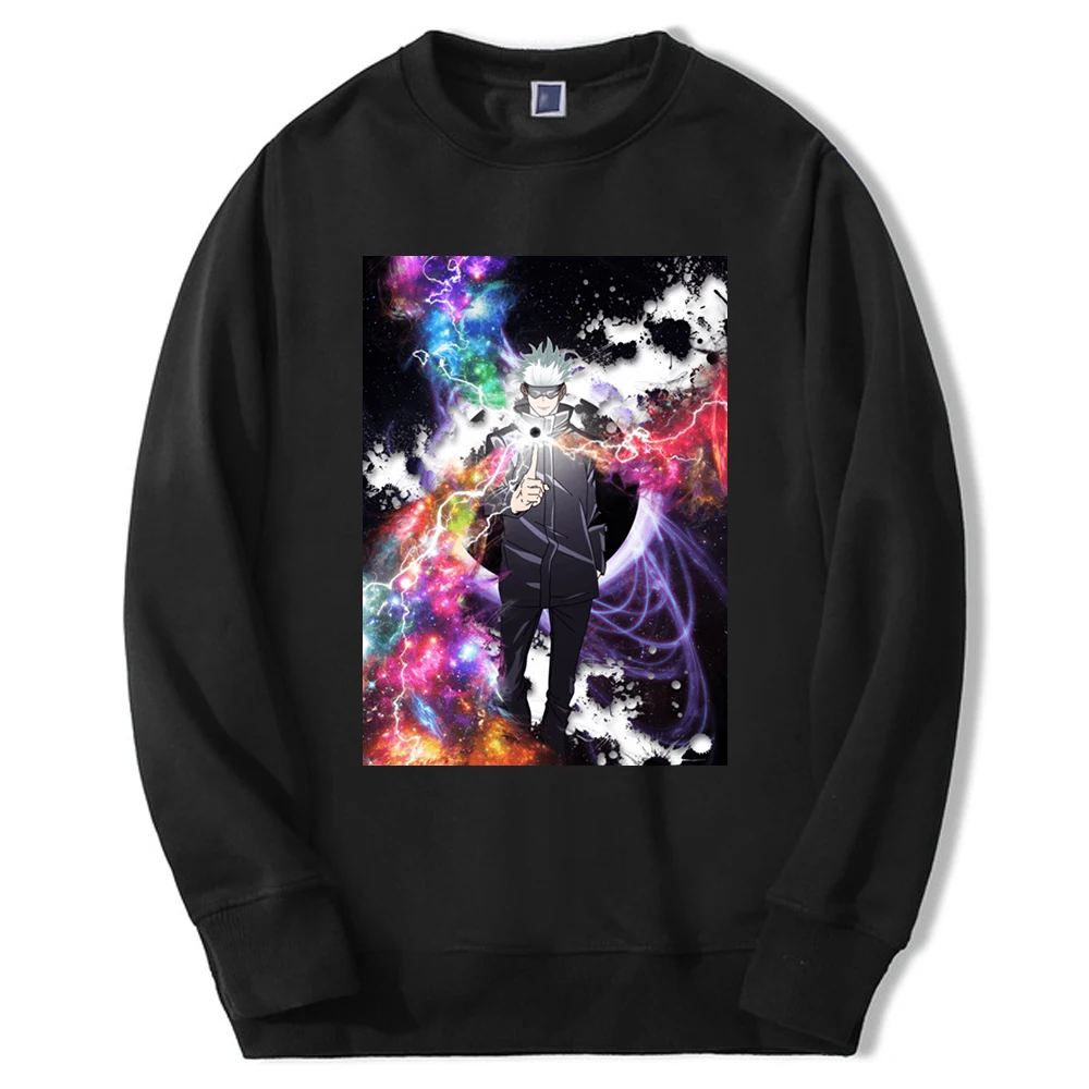 Jujutsu Kaisen Anime Mens Hoodies Sweatshirts Gojo Satoru Manga Graphic Pullover Hip Hop Oversize Hip Hop Moletom Pullover