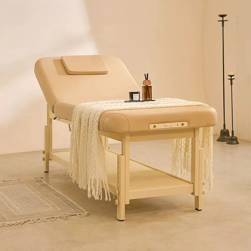 

Macaron beauty bed massage bed beauty salon special body manicure eyelash bed wooden massage bone therapy
