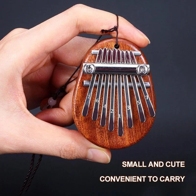 Mini Wooden Kalimba Hot High Quality Exquisite Finger Thumb Piano Marimba Musical Good Accessory Pendant Gift Set For Kids