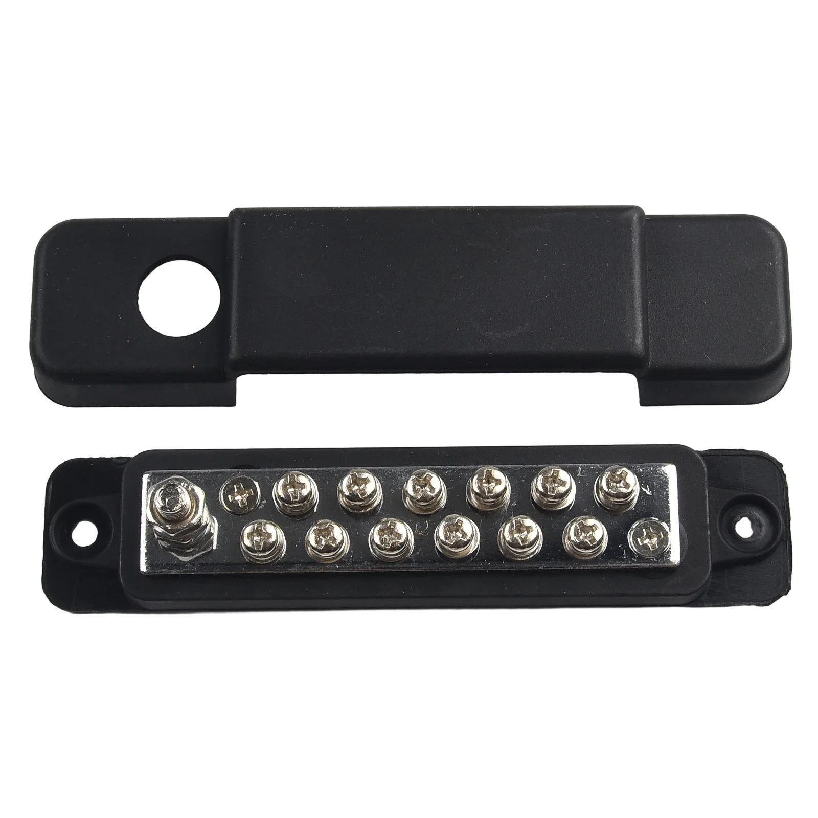 Accessories New Replace Terminal Block For Car Bar Power Distribution Block Zinc Alloy 12 Point Pair Black Red