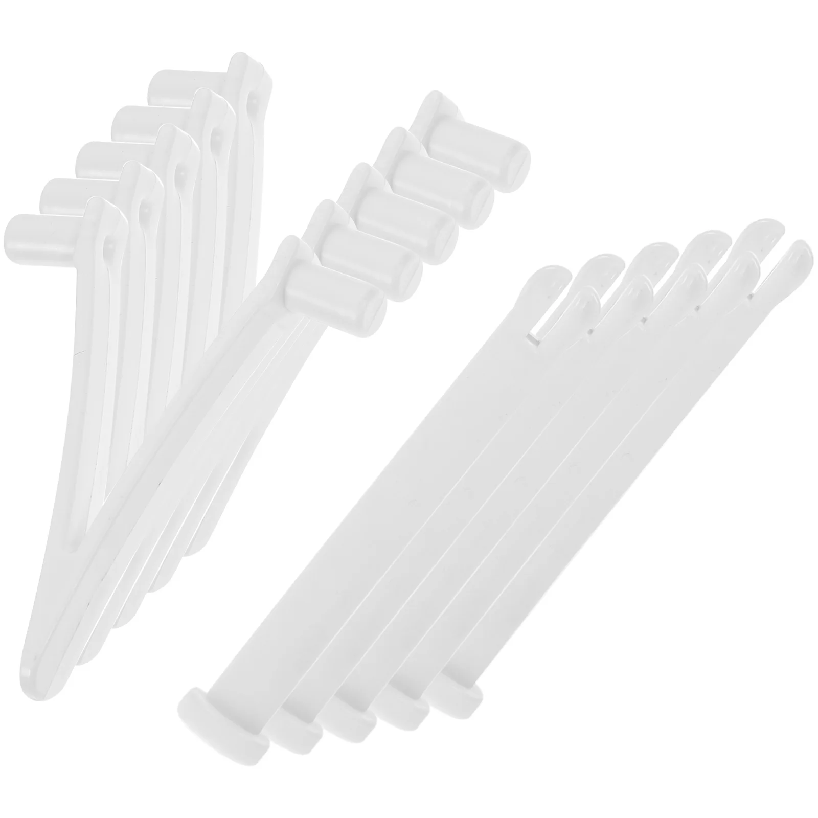 

5 Sets White Plastic V Clips Accessories for Cleaning Skimmer Rake Brush Handle Replacement Pole Connectors