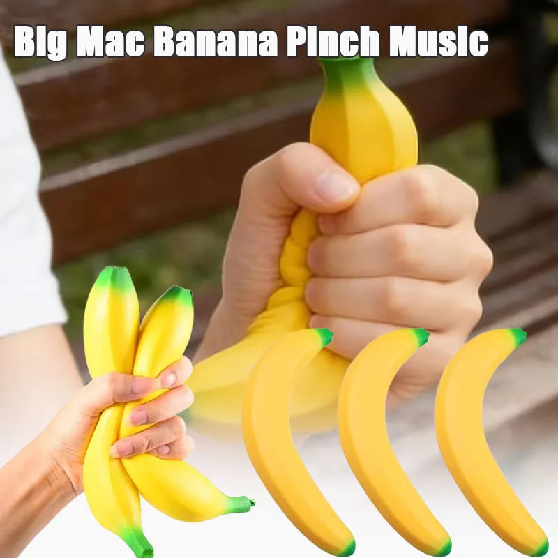 

1/2pcs Extra Large Banana Squishy Toy Jumbo Slow Rising Fruit Shape Stress Relief Fidget Pack for Adult Anxiety Toy