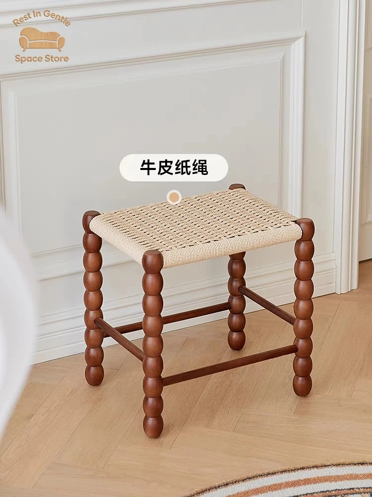 ins home oak dining table chairs Nordic style Japanese style log retro