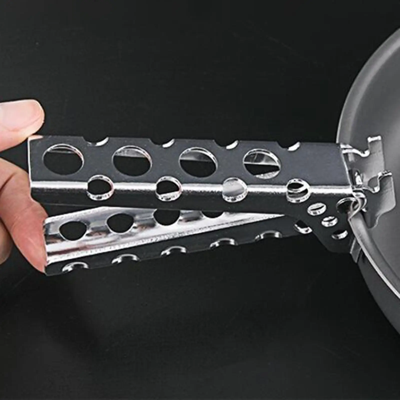 Gripper Pot Lifter Ergonomic Aluminum Alloy Handle Folding Frying Pan Retriever Tongs for Camping and Kitchen Safety