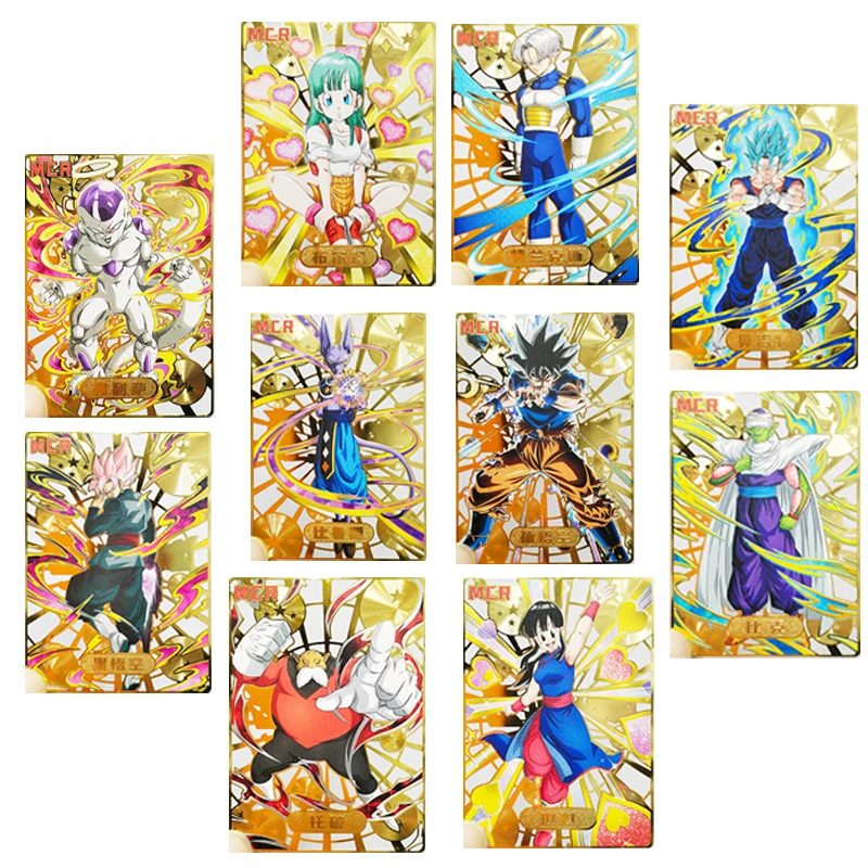 

Anime Dragon Ball Son Goku Torankusu Vegeta Iv Bulma New Homemade Metal Skeleton Cards Game Collections Boys Birthday Gift