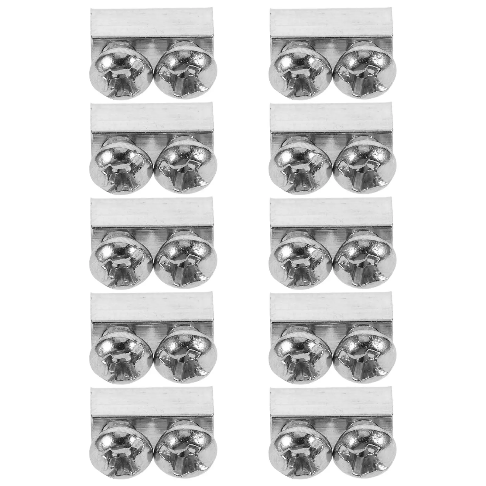 10Pcs Adjustable Iron Cable Wire Rope Clips Heavy Duty Double Hole Clamps Secure Hanging Rope Fastener for Lighting