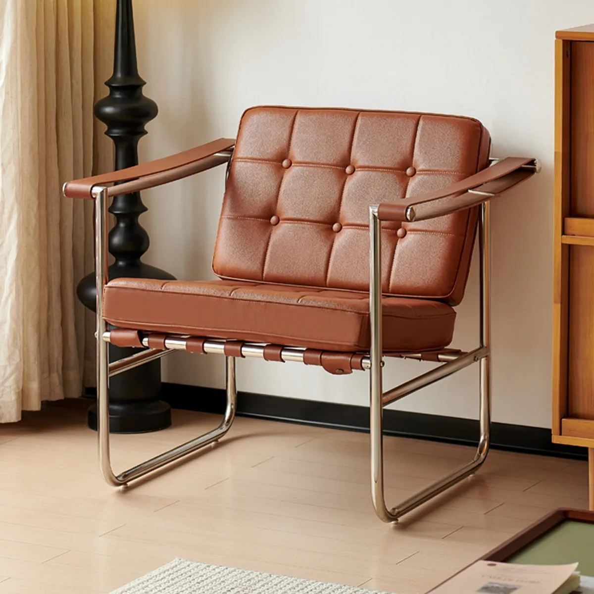 Cadeira medieval Bauhaus Hans para sala de estar, varanda, lazer, minimalista, sofá único, negociação