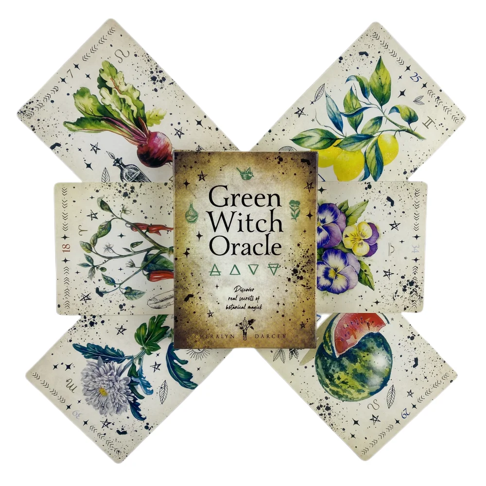 Cartes Oracle Green Witch : découvrez les vrais secrets de la magie naturelle – Jeu de cartes de tarot pour la divination du destin