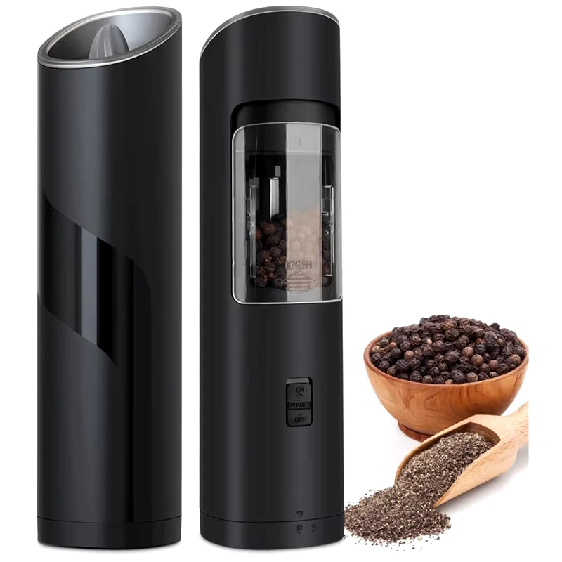 

Gravity Electric Salt and Pepper Mill Automatic Kitchen Grinders for Pepper Spice Adjustable Coarseness BBQ Kitchen Steak Tool