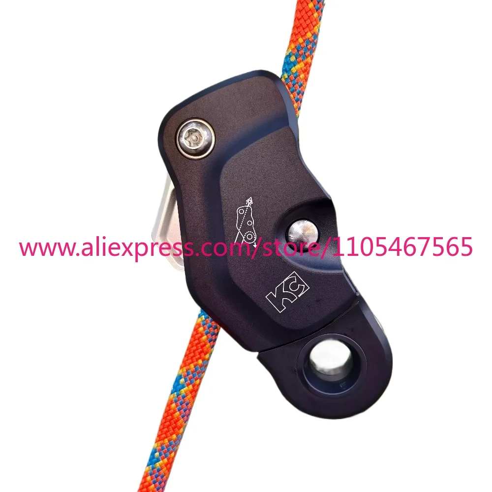 1PCS KC Multifunctional Grab Rope Pulley Ascent Descent Device，Rising Rope Grabber Pulley Grab Knot Efficient Sliding