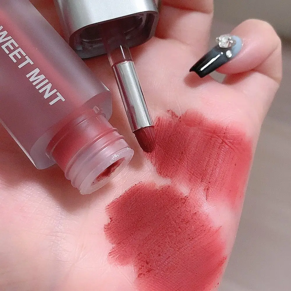 Brillant à lèvres antiadhésif Portable, boue de joues, longue durée, teinte, mat, maquillage, cosmétiques