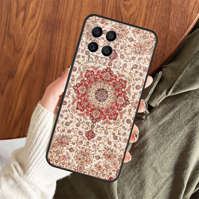 Retro Ethnic Carpets Turkish Rug Case For Samsung Galaxy M14 M34 M54 M12 M32 M52 M15 M11 M13 M06 M16 M36 M56 M31 M53 M35 M55 - view 2