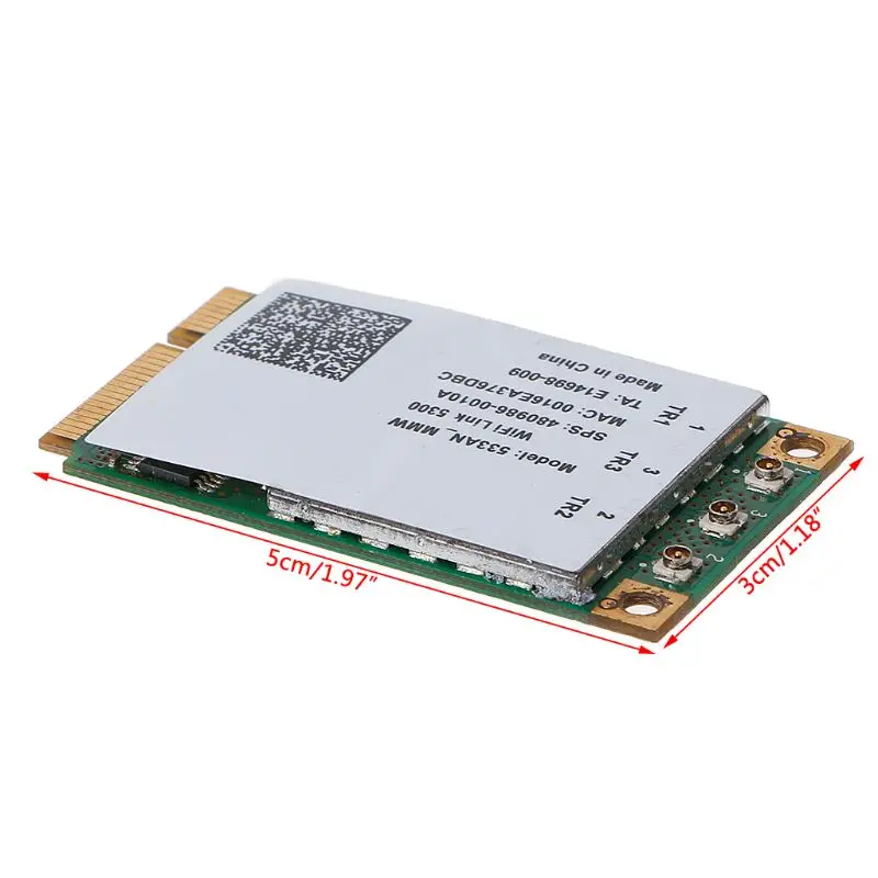 Mini PCI-E Wlan Card ForIntel WIFI Link 5300 AGN Dual Band 450Mbps Wireless PCIe 2.4Ghz 5Ghz Half Size