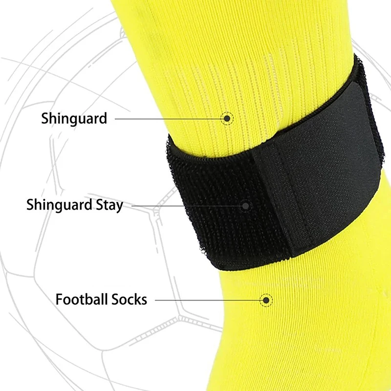 1Pair Soccer Shin Guard Strap Fixed Bandage Tape Fastener Shinguard Adjustable Elastic Sports Supplies