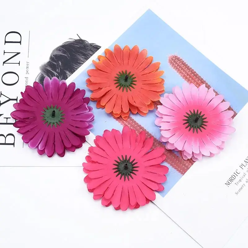 10/50 Pcs Fake Gerbera Scrapbooking Christmas Decorations for Home Accessories Wedding Decorative Flowers Wall Artificial DIY