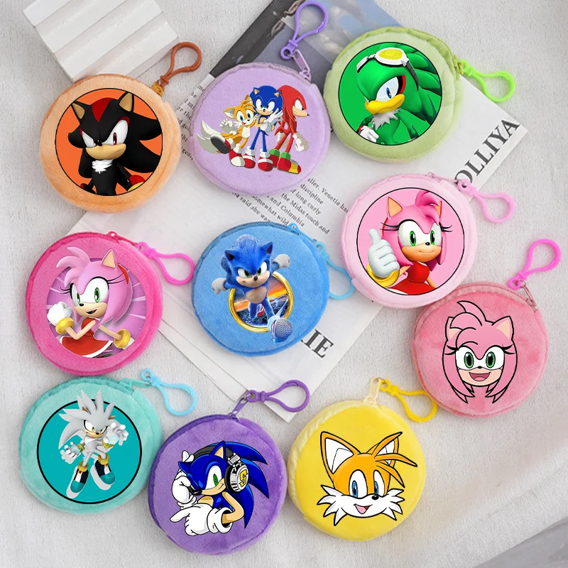 Sonics Figure Coin Purse Children Zipper Mini Coin Key Bag Movie Money Pocket Small Wallet Headphone Pouch Girl Boy Clutch Gift