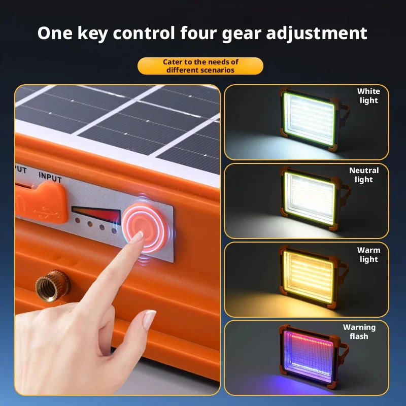 المحمولة تعمل بالطاقة الشمسية LED ضوء الطوارئ للتخييم إصلاح الطوارئ شحن الهاتف المحمول في الهواء الطلق بقاء مصباح محمول