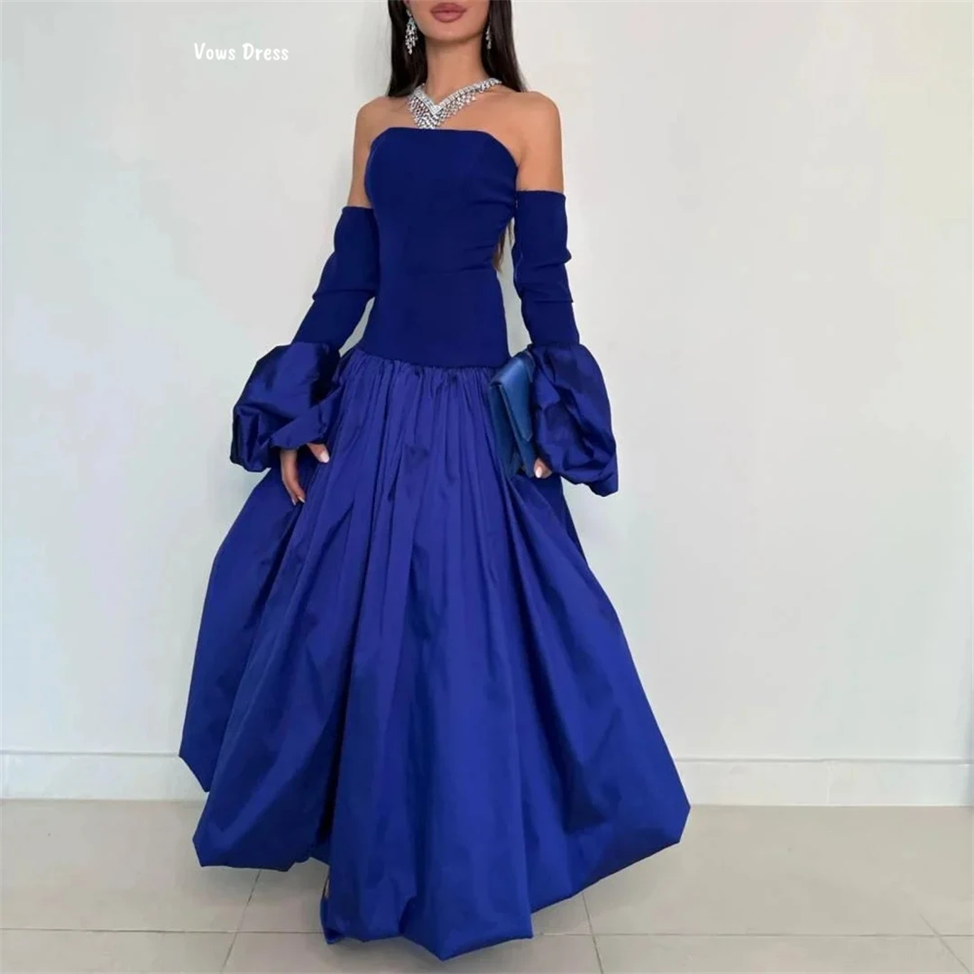 Vows robes de soirée femme robes de bal élégantes 2025 Satin tissu ligne une robe élégante de luxe sur mesure bustier tubulaire fête