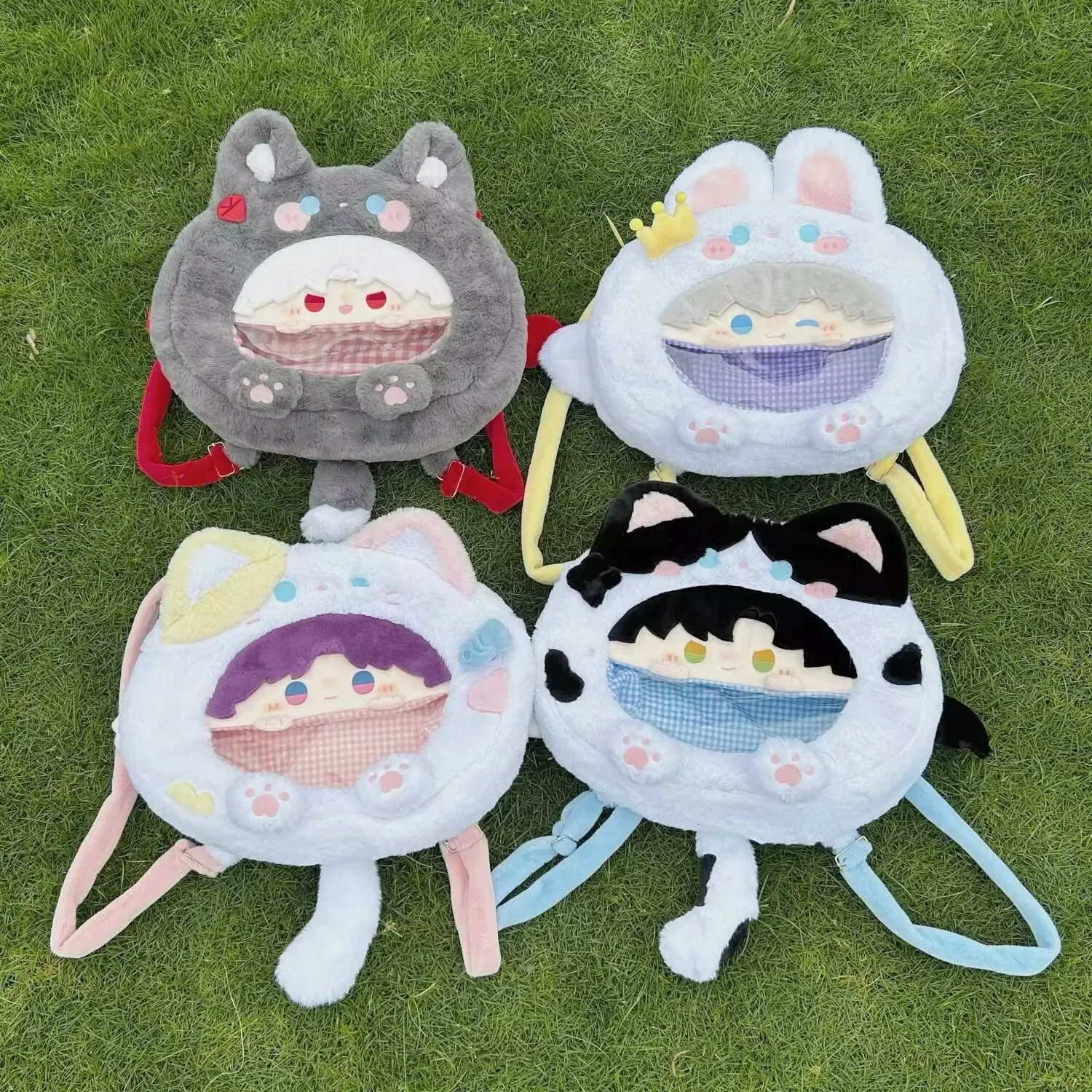 Game Xavier Love and Deepspace Sylus Rafayel Zayne Anime Plush Backpack Crossbody Bag Shoulder Bag Cotton Figure Bookbag