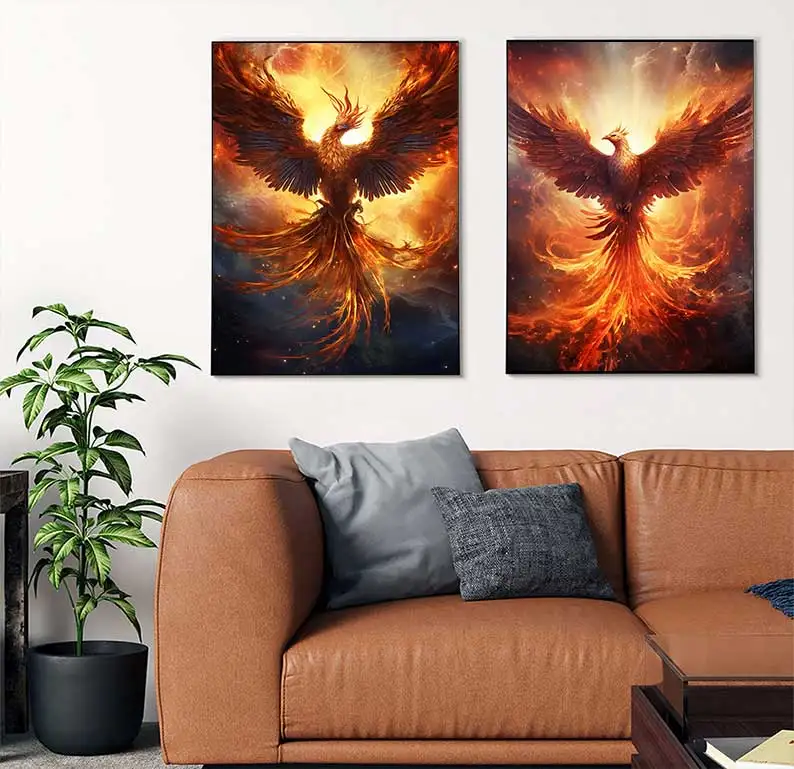 Posters for wall decoration, rebirth of Nirvana Phoenix, dancing for nine days, room decoration, home art