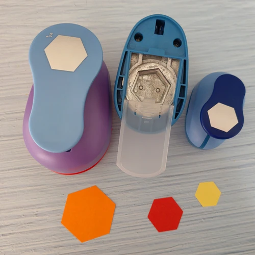 Perforadora hexagonal, Cortador De Papel, manualidades, álbum De recortes, dispositivo De estampado, perforadoras para niños, Cortador De Papel
