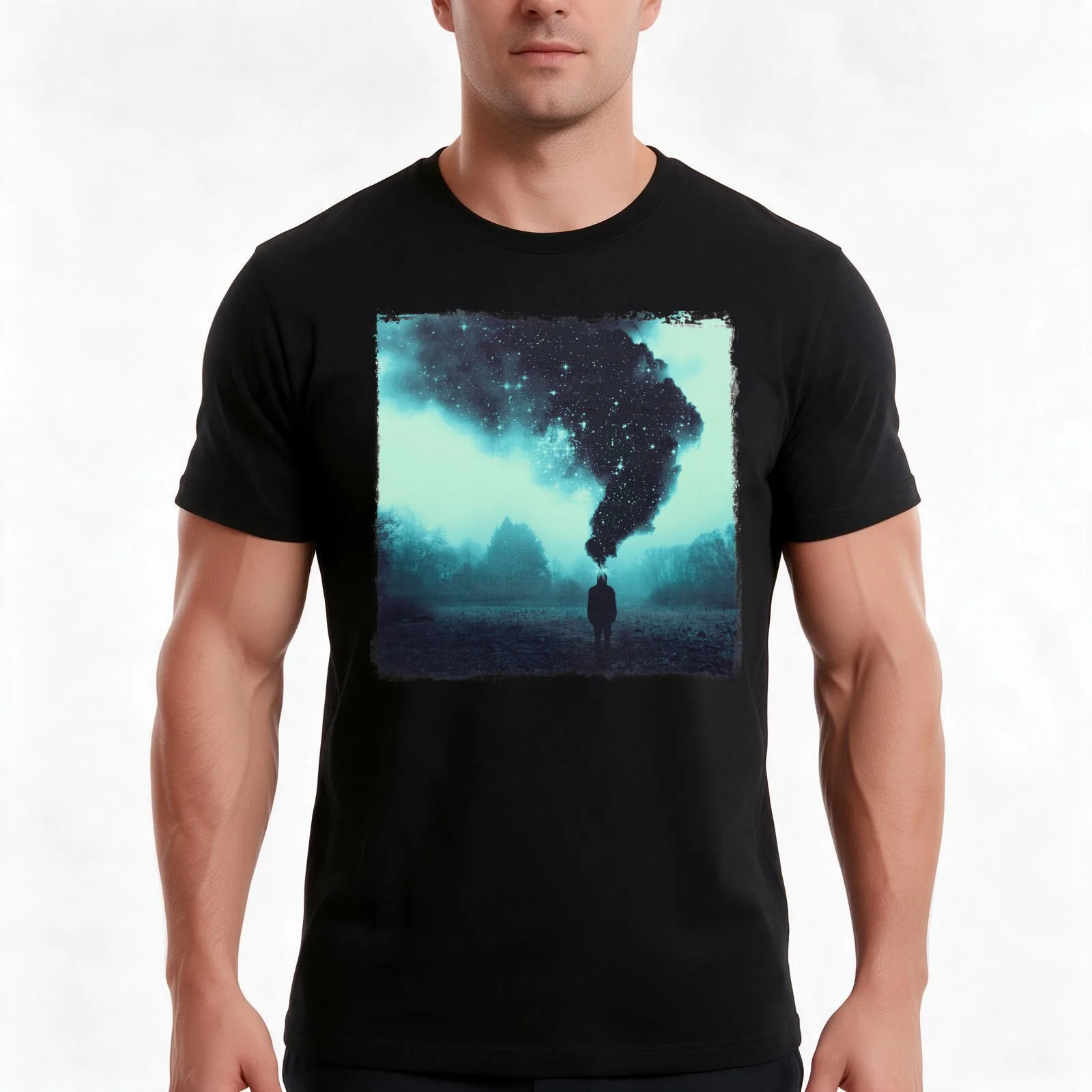 there is more beyond the obvious - surreal landscape T-Shirt Summer Casual Cotton Tee Oversized Streetwear Tops 100% Cotton