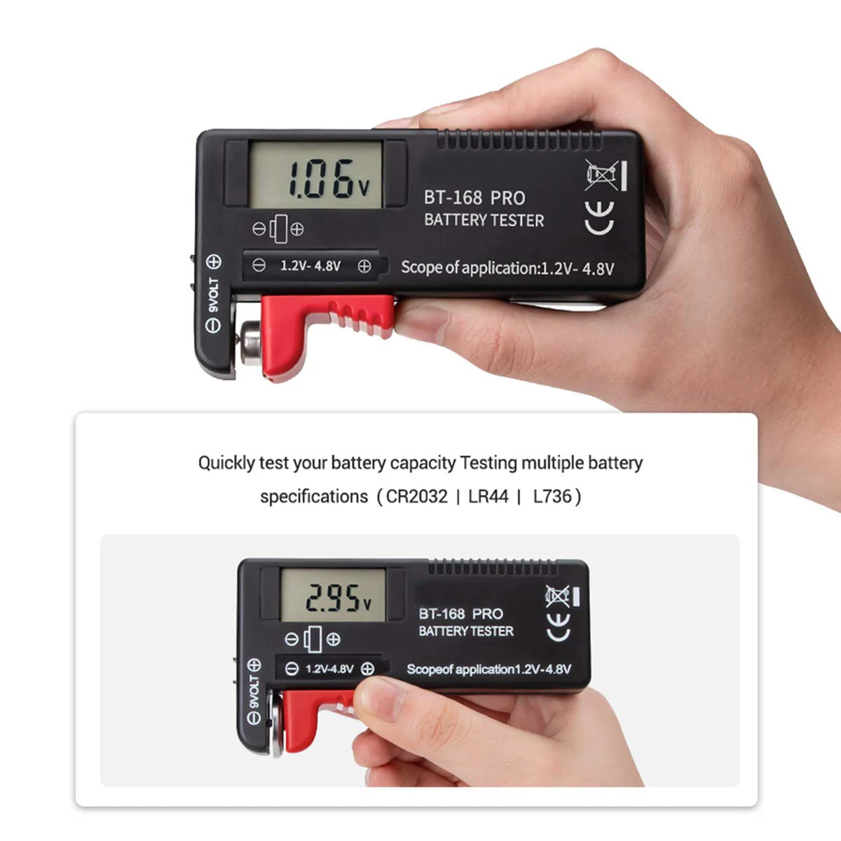 BT-168 PRO Digital Battery Capacity Tester Universal Battery Tester Battery Capacity Tester Battery Testing Tool