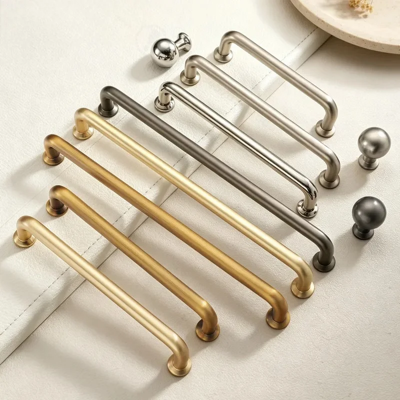 Light Luxury Simple Zinc Alloy Cabinet Door Handle for Wardrobe TV  Entrance Wine Shoe High End