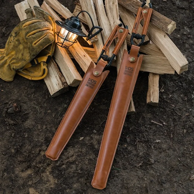 Barbecue Thickened Fire Tongs Portable Lightweight Heat-resistant Fire Tongs Domestic Multifunctional Camping Outdoor Tools