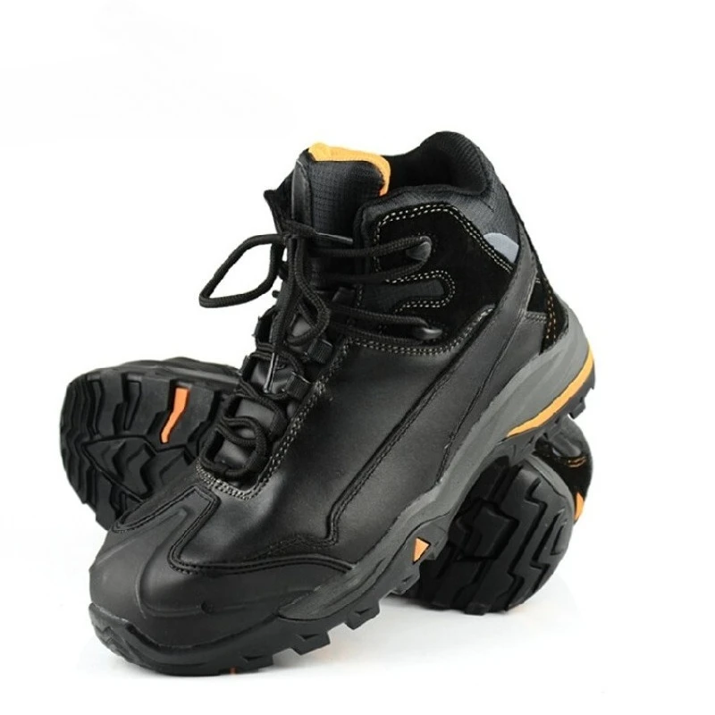 All-cowhide high-top safety shoes, anti-smashing, anti-piercing, high temperature, wear-resistant and non-slip labor insurance